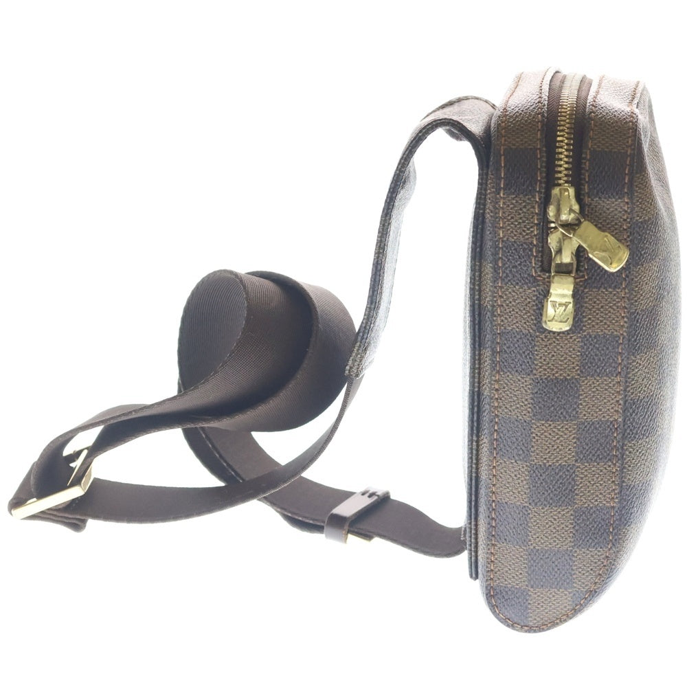 LOUIS VUITTON(ルイヴィトン) ダミエジェロニモス ショルダーバッグ ウエストバッグ ボディバッグ ブラウン レザー×PVC N51994 ゴールド金具