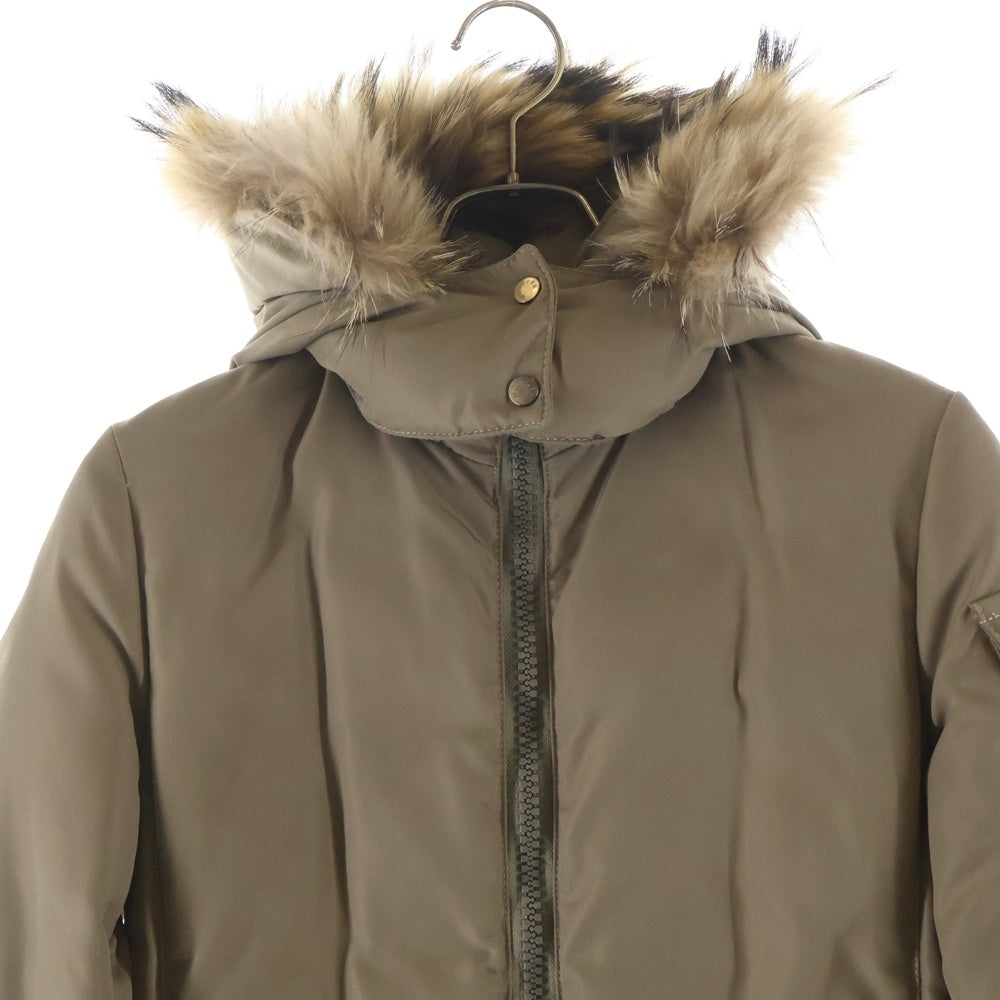 MONCLER(モンクレール) MARMELADE ファー フーデッド ジップアップ ダウンジャケット ベージュ 49334/91/54010 レディース