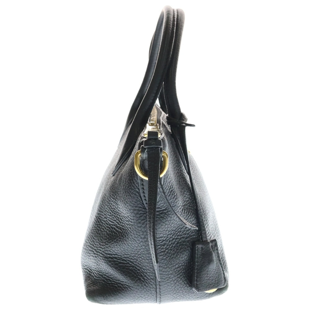 PRADA(プラダ) ヴィッテロダイノ 2WAYハンドバッグ ショルダーバッグ ブラック レザー 1BA111 ゴールド金具 レディース