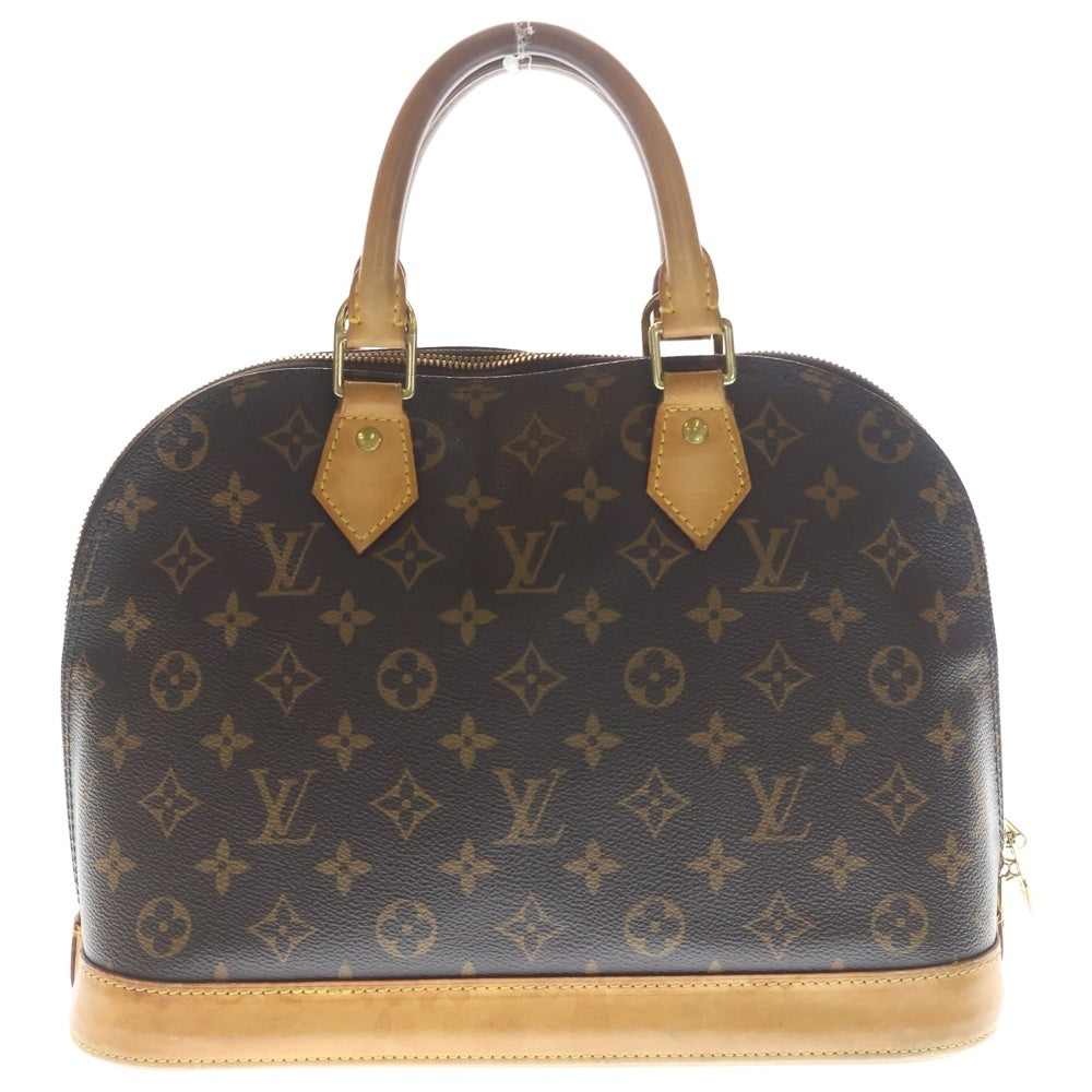 LOUIS VUITTON(ルイヴィトン) モノグラム アルマPM ハンドバッグ ブラウン レザー×PVC M51130 ゴールド金具 レディース