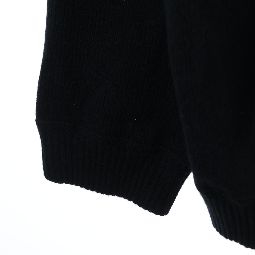 CELINE(セリーヌ) 21AW カシミヤニット ジップアップ パーカー フーディー ブラック 2A77O373N