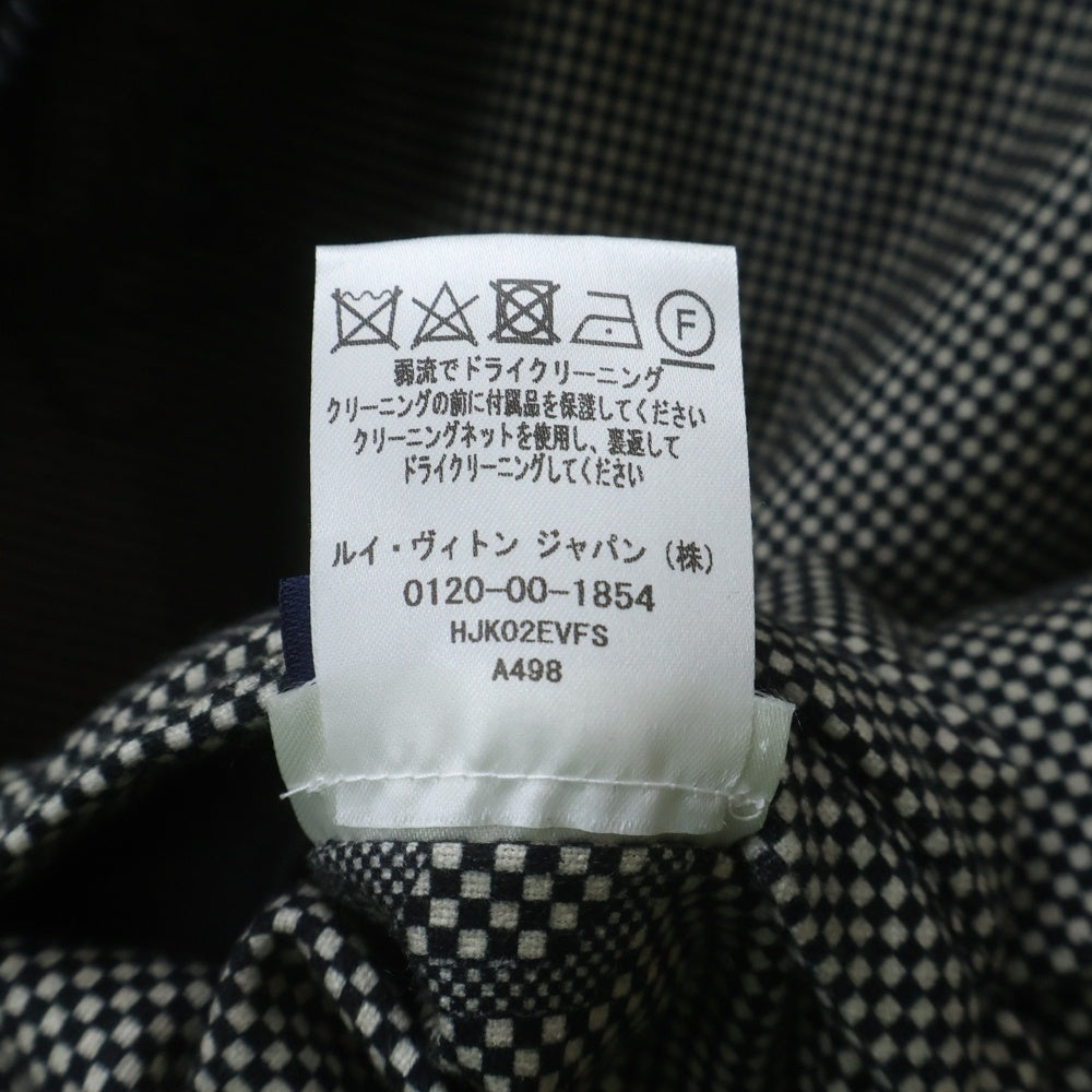 LOUIS VUITTON(ルイヴィトン) 20AW ×NIGO ニゴー ロゴ刺繍 ウール フーデッド ジップアップ ジャケット コート ブラック HJK02EVFS A498