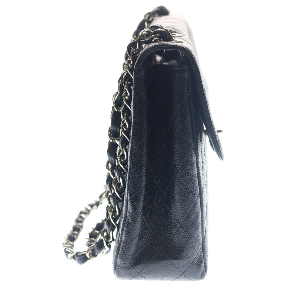 CHANEL(シャネル) デカマトラッセ キャビアスキン ショルダーバッグ ブラック レディース