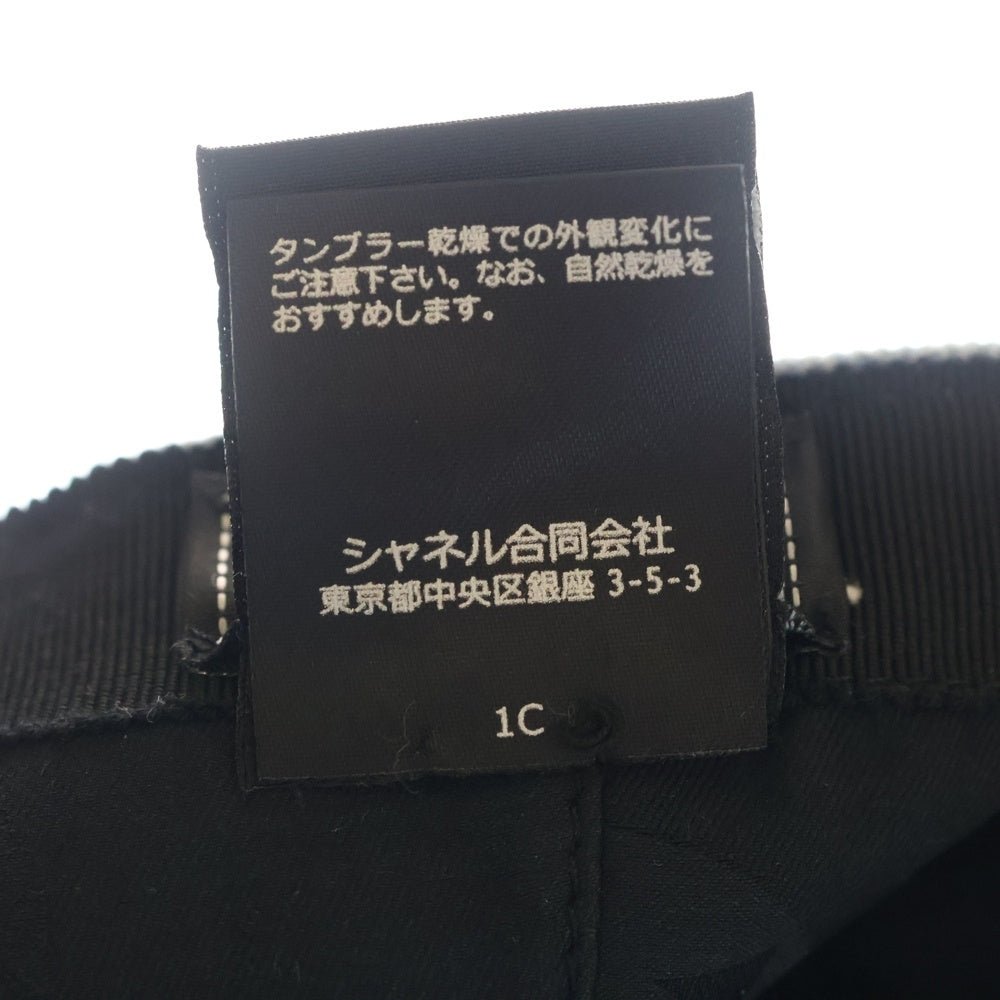 CHANEL(シャネル) 25SS ココマーク ウォッシュ加工 プリント デニム ベースボールキャップ 帽子 インディゴ レディース