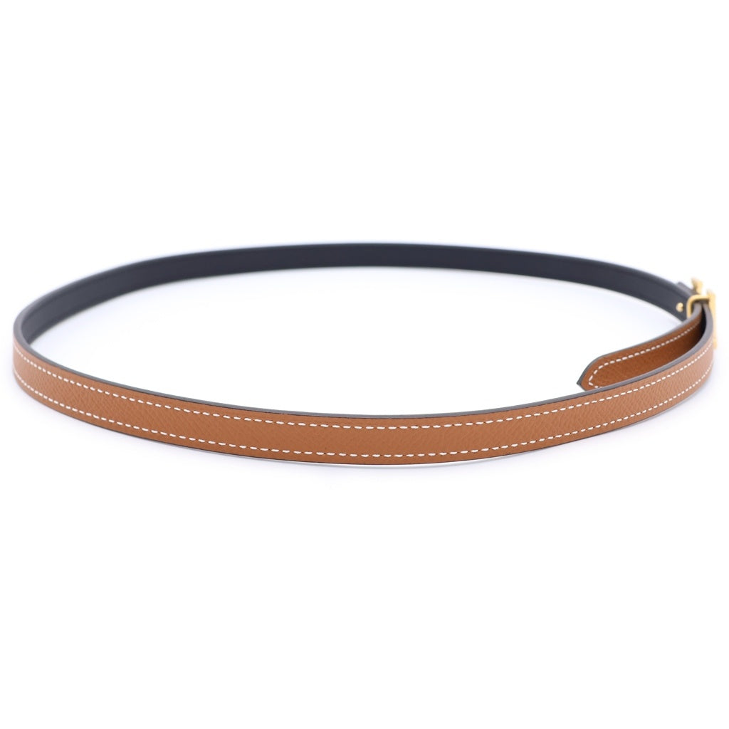 HERMES(エルメス) コンスタンスミニ リバーシブルベルト ブラック/ゴールド レザー K刻印 GD金具 レディース