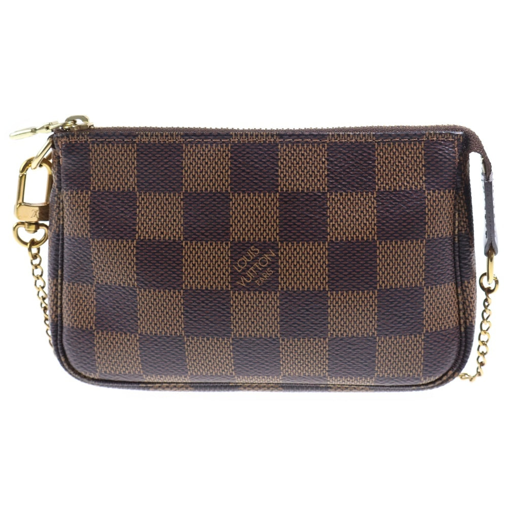 LOUIS VUITTON(ルイヴィトン) ダミエ ミニ・ポシェット・アクセソワール ポーチ ハンドバッグ ブラウン PVC N58009 レディース