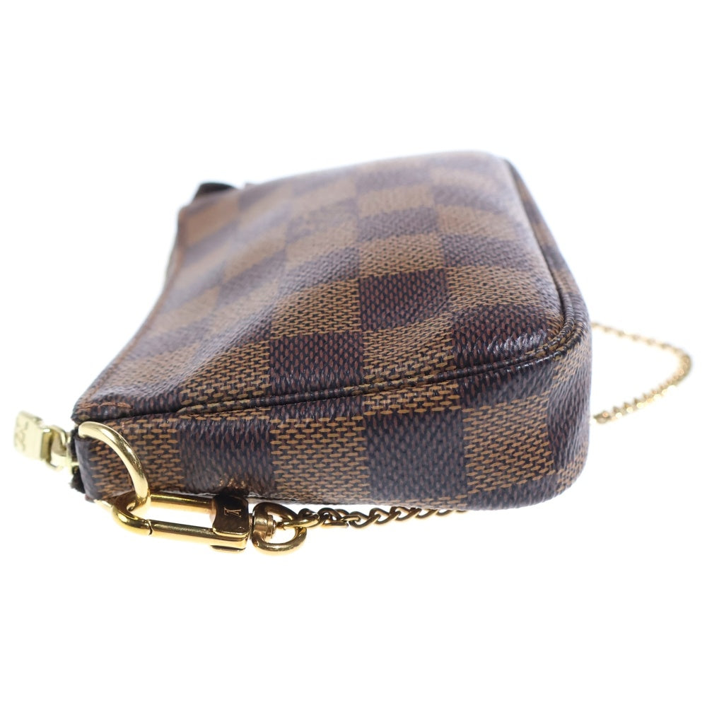 LOUIS VUITTON(ルイヴィトン) ダミエ ミニ・ポシェット・アクセソワール ポーチ ハンドバッグ ブラウン PVC N58009 レディース
