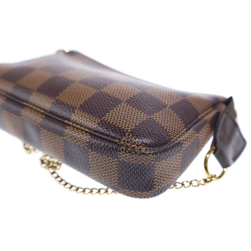 LOUIS VUITTON(ルイヴィトン) ダミエ ミニ・ポシェット・アクセソワール ポーチ ハンドバッグ ブラウン PVC N58009 レディース