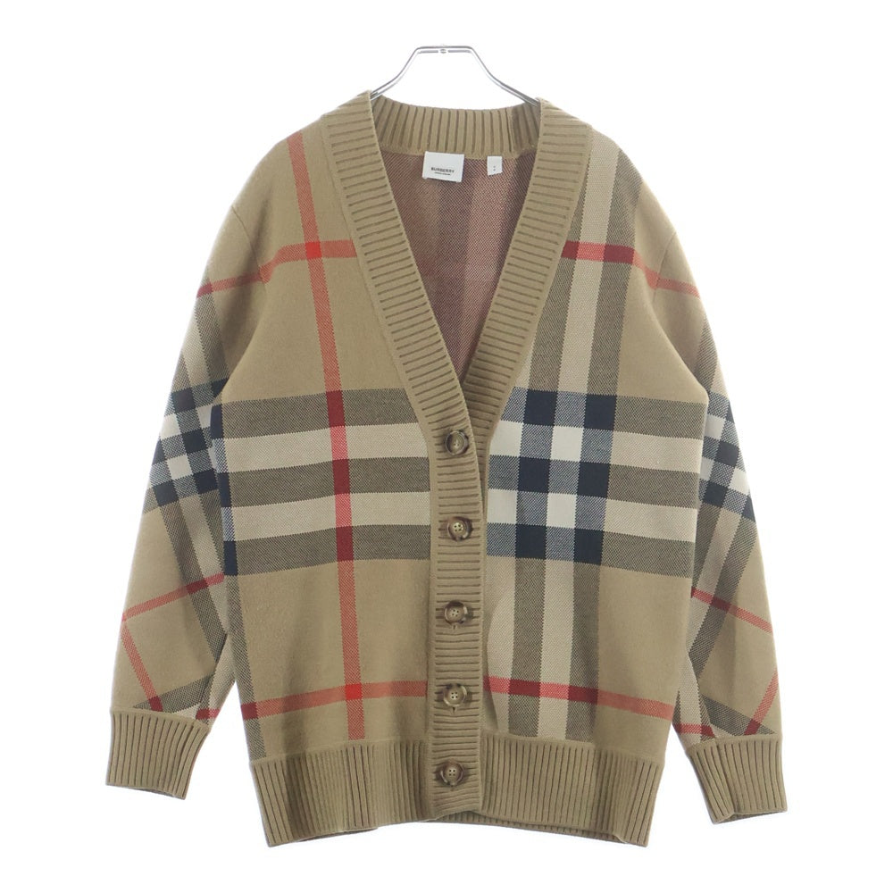 BURBERRY(バーバリー) ノヴァチェック カーディガン S ベージュ 8039153