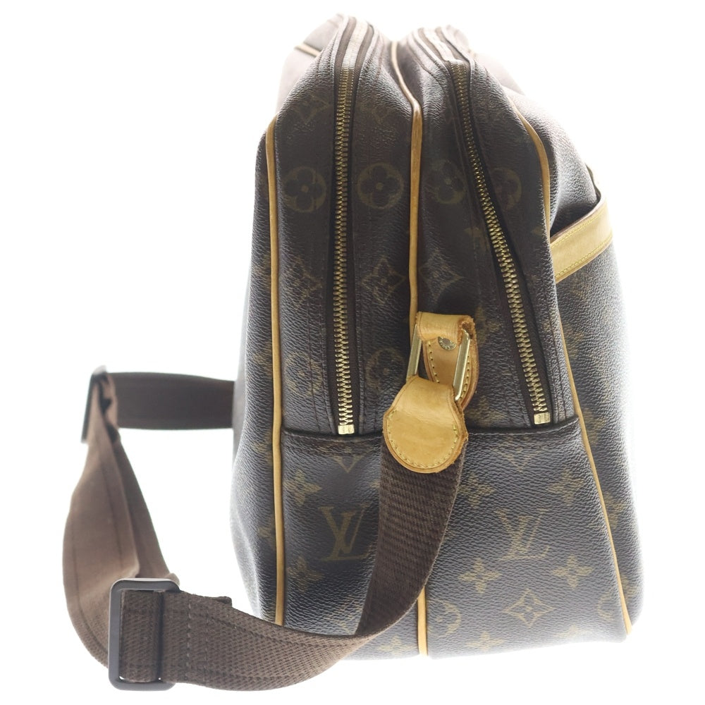 LOUIS VUITTON(ルイヴィトン) リポーターGM モノグラム PVC レザー ショルダーバッグ ゴールド金具 ブラウン M45252 レディース