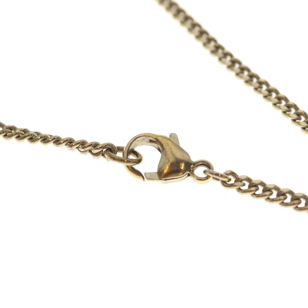 CHANEL(シャネル) ココマーク リボンネックレス ペンダント チェーン ゴールド×ブラック メタル レディース