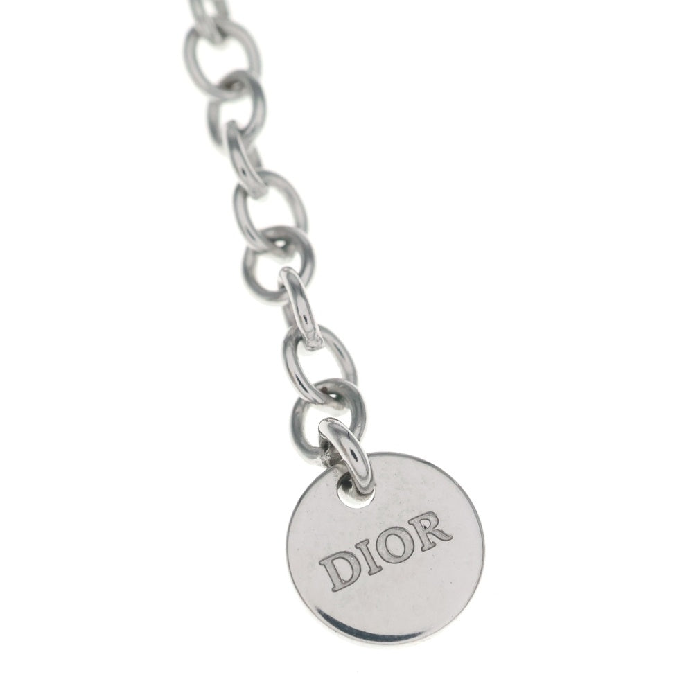 DIOR(ディオール) Petit CD ネックレス ペンダント チェーン シルバー メタル×ラインストーン N2241WOMCY_D001 レディース