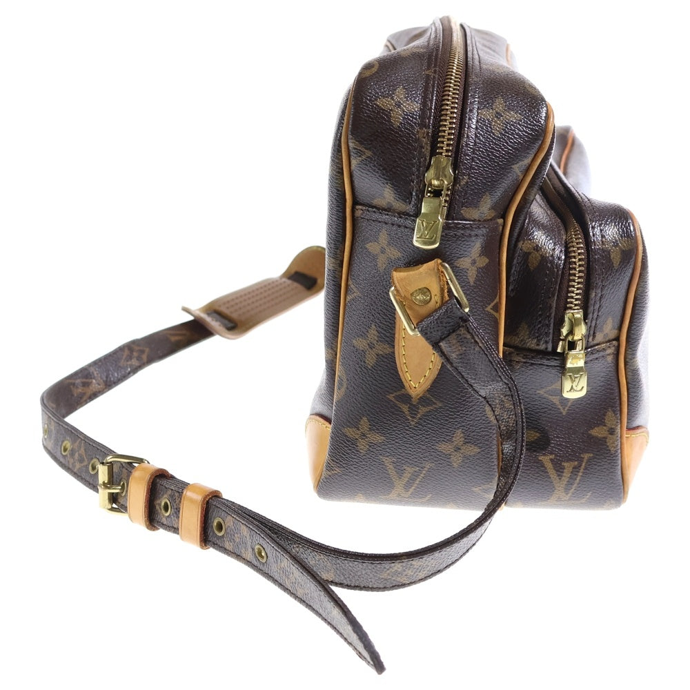 LOUIS VUITTON(ルイヴィトン) モノグラム ナイル ショルダーバッグ ブラウン レザー×PVC M45244 ゴールド金具 レディース