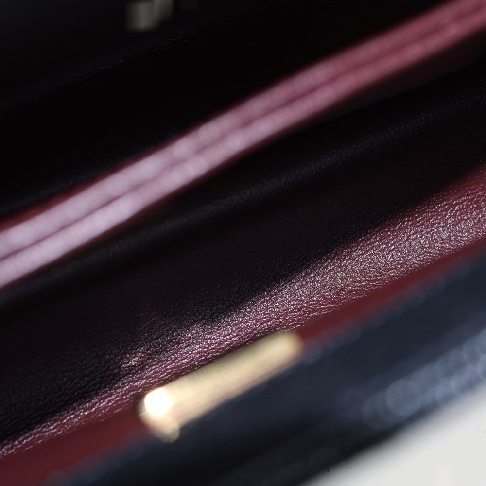 CHANEL(シャネル) ココハンドル19 XXS キャビアスキン 2WAY ハンド ショルダーバッグ ゴールド金具 ブラック AS2215 プレート レディース