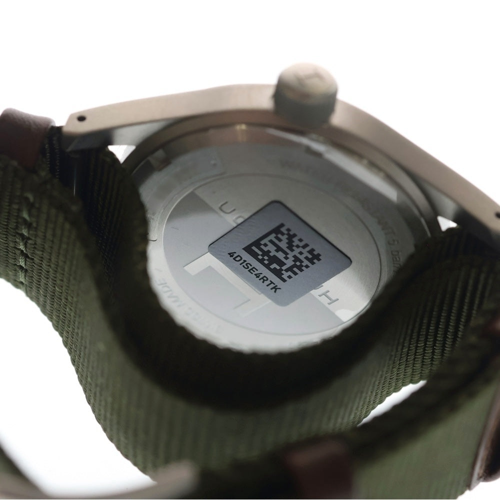 HAMILTON(ハミルトン) H694290 カーキフィールド 黒文字盤 SS/手巻き×ナイロン ステンレス シルバー×カーキ 腕時計