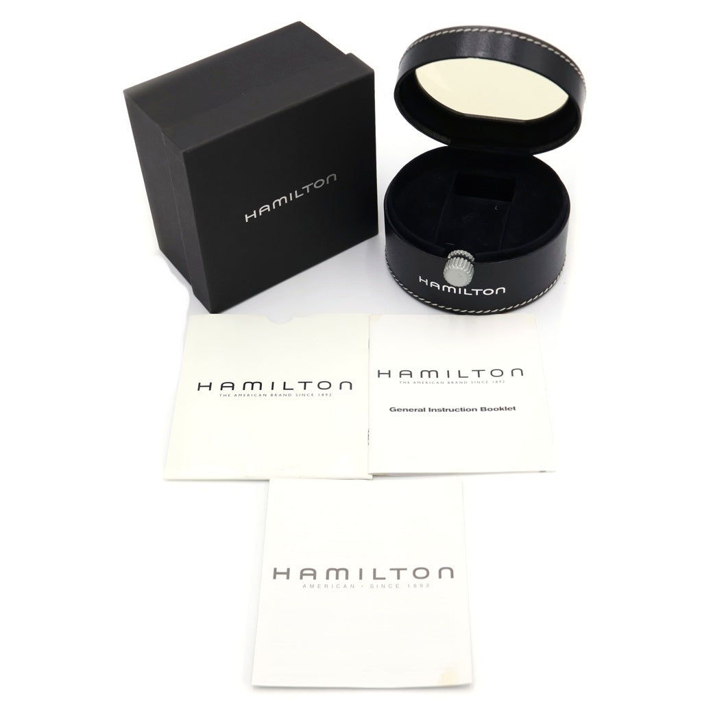 HAMILTON(ハミルトン) カーキ メカニカル デイト 黒文字盤 手巻き ナイロンベルト 腕時計 シルバー/ブラック 000095