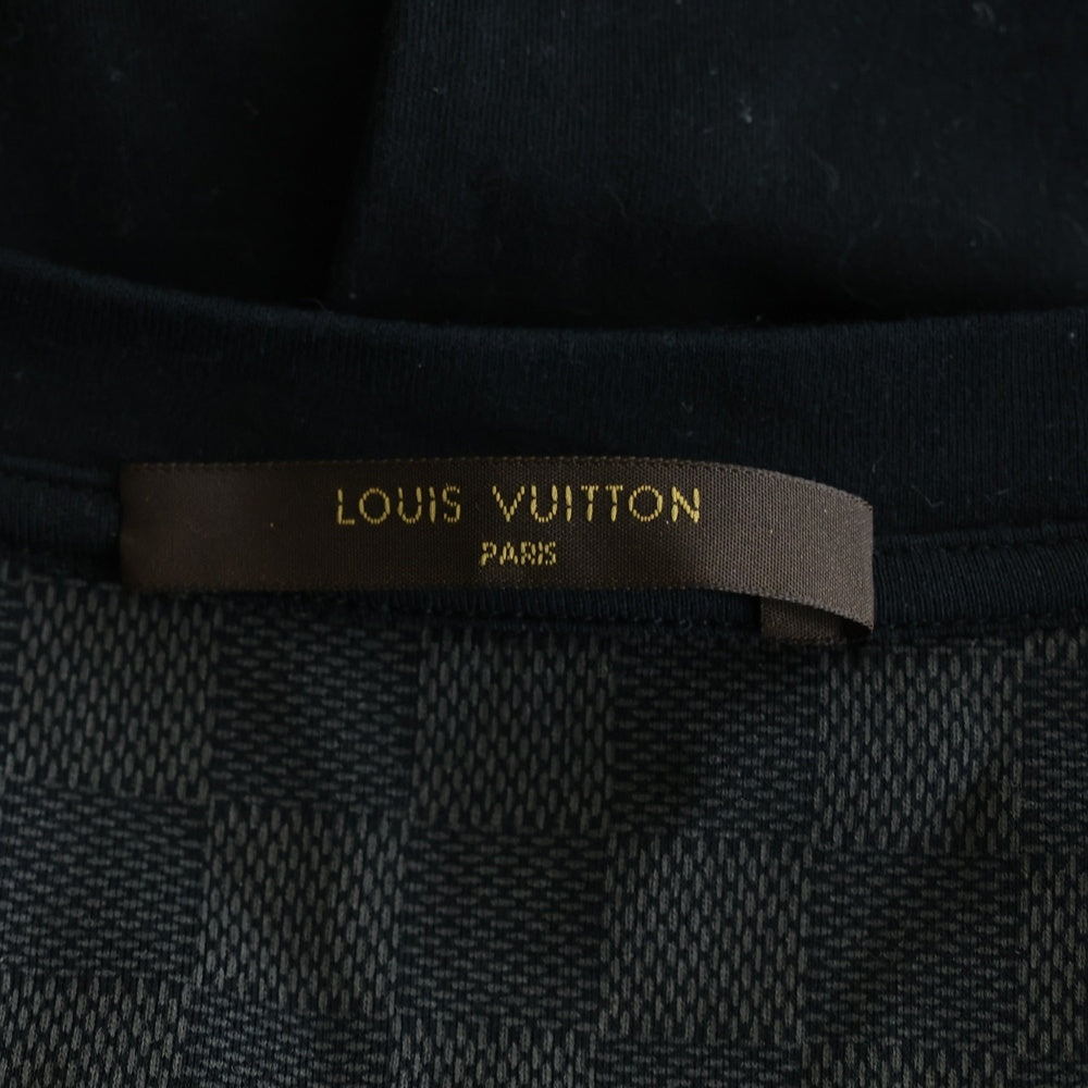 LOUIS VUITTON(ルイヴィトン) 13SS ダミエ ポケット クルーネック ロングスリーブ 長袖Tシャツ カットソー ブラック RM131D H1JR13JEI