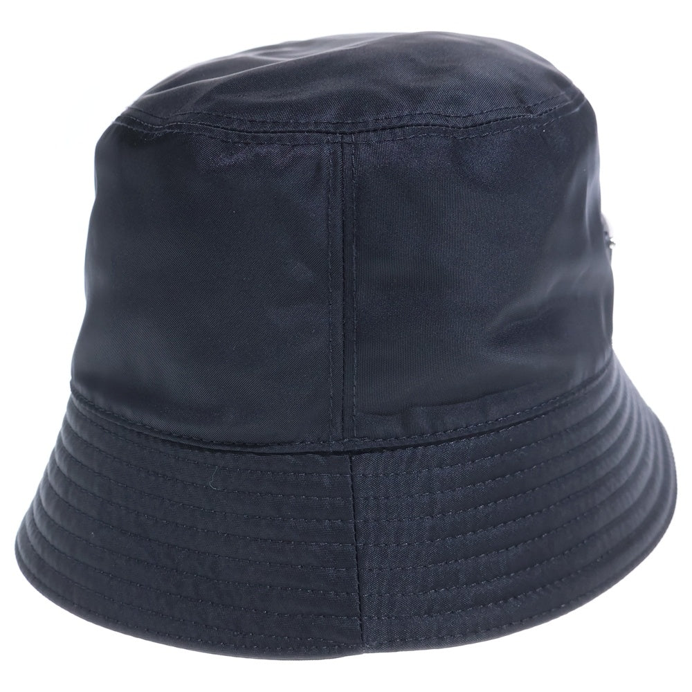 PRADA(プラダ) リナイロン 三角ロゴプレート バケットハット 帽子 ブラック