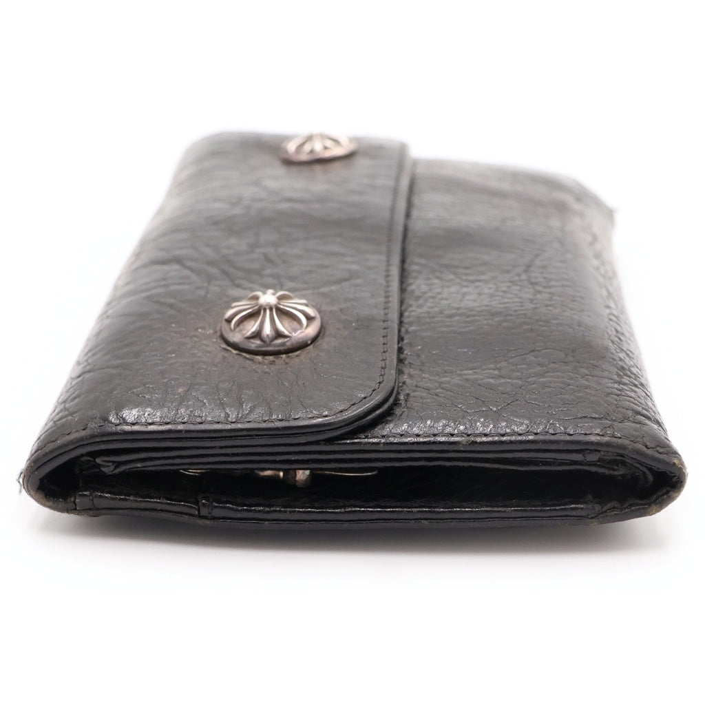 CHROME HEARTS(クロムハーツ) WAVE ウェーブ レザーウォレット 財布 ブラックBCA375