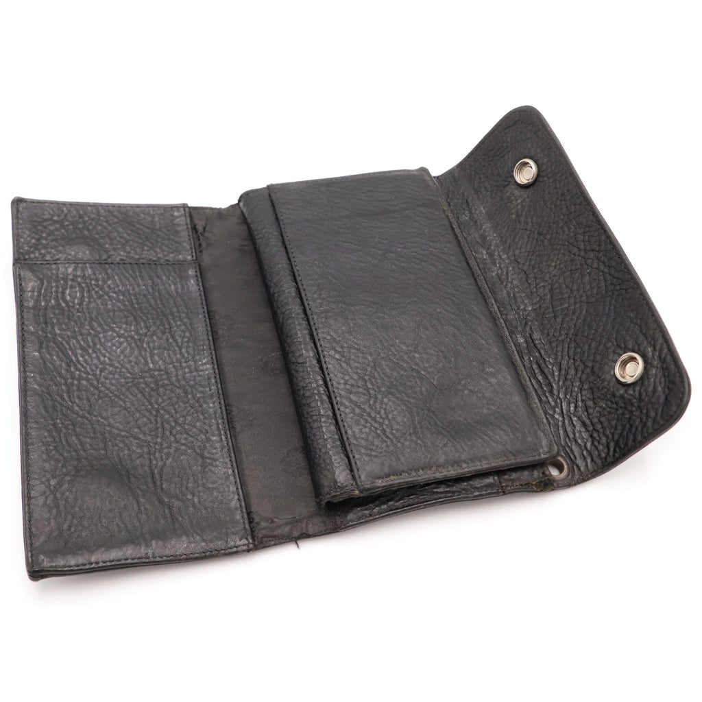 CHROME HEARTS(クロムハーツ) WAVE ウェーブ レザーウォレット 財布 ブラックBCA375