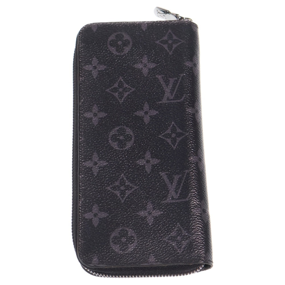 LOUIS VUITTON(ルイヴィトン) モノグラムエクリプス ラウンドウォレット ロングウォレット 長財布 カードケース ブラック PVC M62295 シルバー金具 レディース