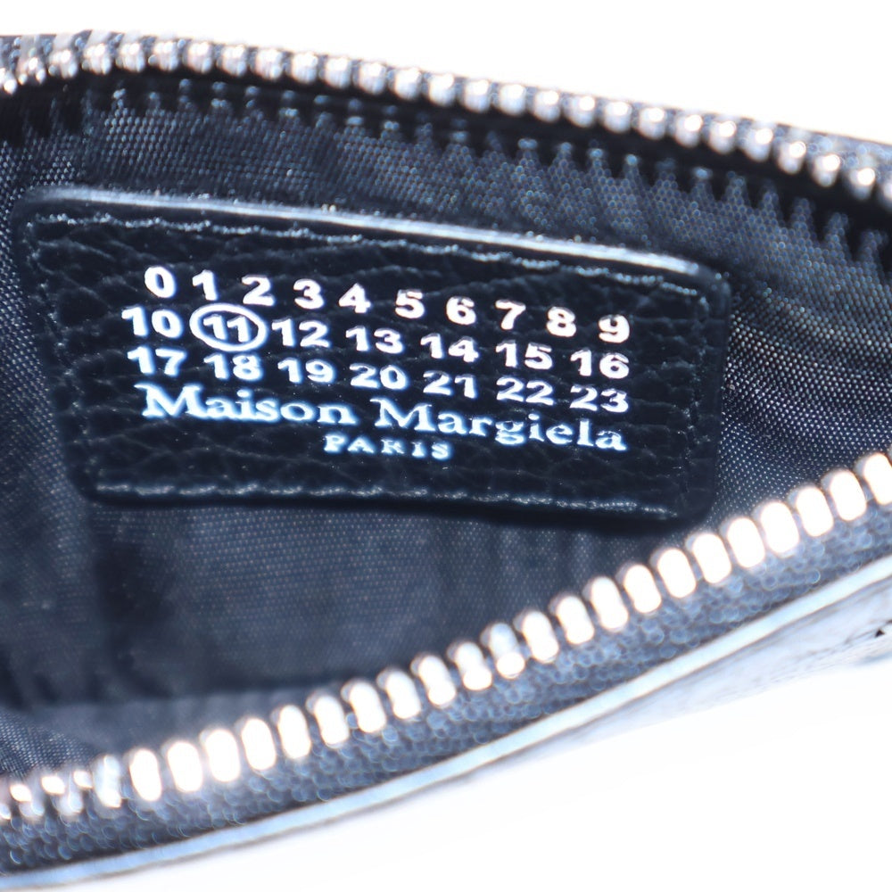 Martin Margiela 13(マルタンマルジェラ) フラグメントケース カードケース 小物入れ 収納 ブラック レザー シルバー金具 レディース