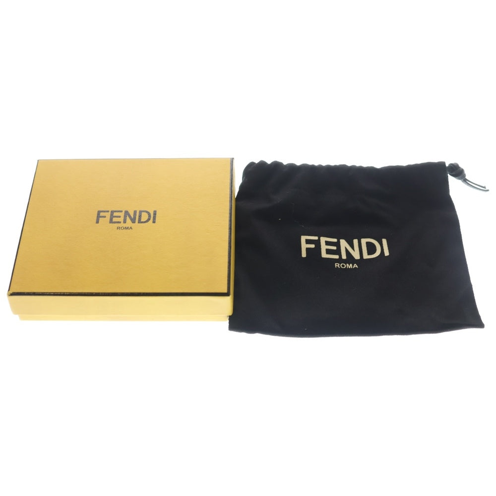 FENDI(フェンディ) セレリア カードケース 名刺入れ ブラック レザー 7M0222 シルバー金具