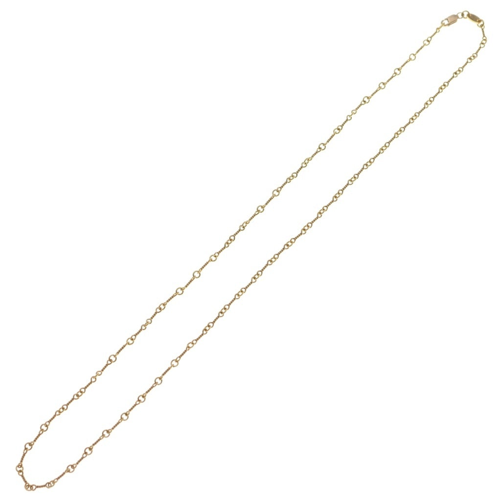 CHROME HEARTS(クロムハーツ) 22K NECKCHAIN T20 ツイストチェーンネックレス 20inch ゴールド BCA015 レディース