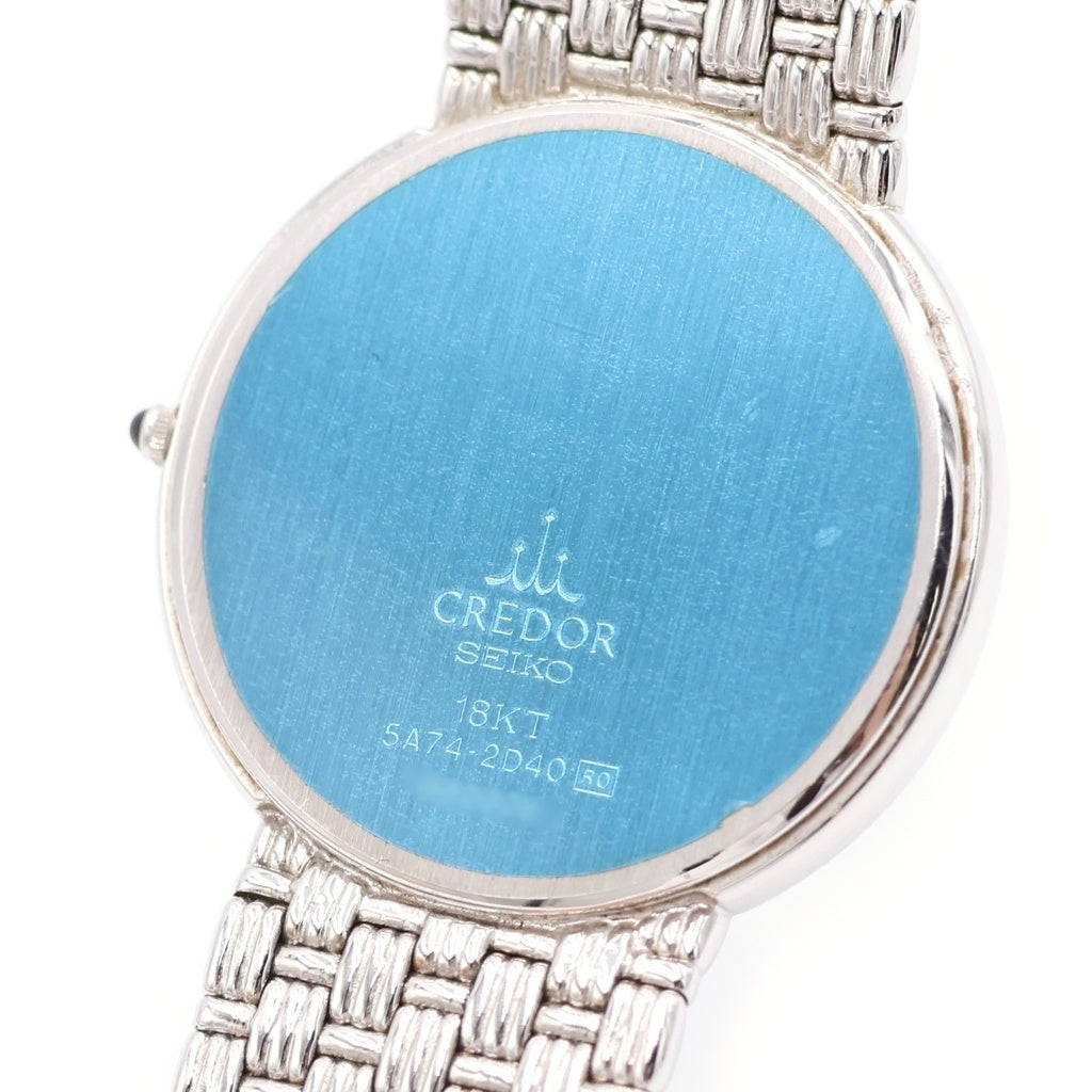 SEIKO(セイコー) クレドール オパール文字盤 クォーツウォッチ 腕時計 18KT WG ホワイトゴールド