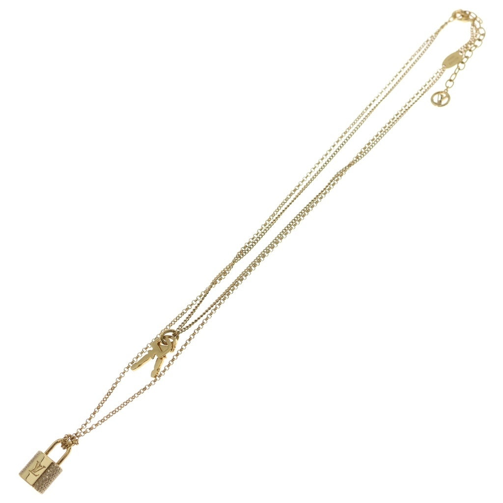 LOUIS VUITTON(ルイヴィトン) LV パドロック ペンダントネックレス ゴールド GP M01593 レディース