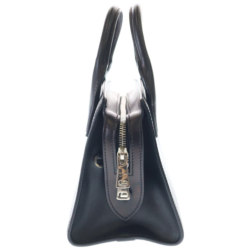 PRADA(プラダ) 2WAYハンドバッグ ショルダーバッグ ブラック サフィアーノ レザー 1BA297 シルバー金具 レディース