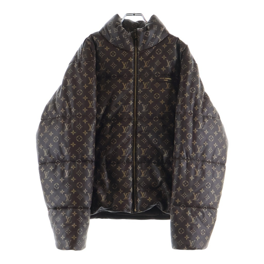 LOUIS VUITTON(ルイヴィトン) 26SS モノグラム レザー パッファージャケット ダウンジャケット 総柄 ラムレザー ジップアップ ブラウン 1AJVGQ RM261MPW2HUL92E