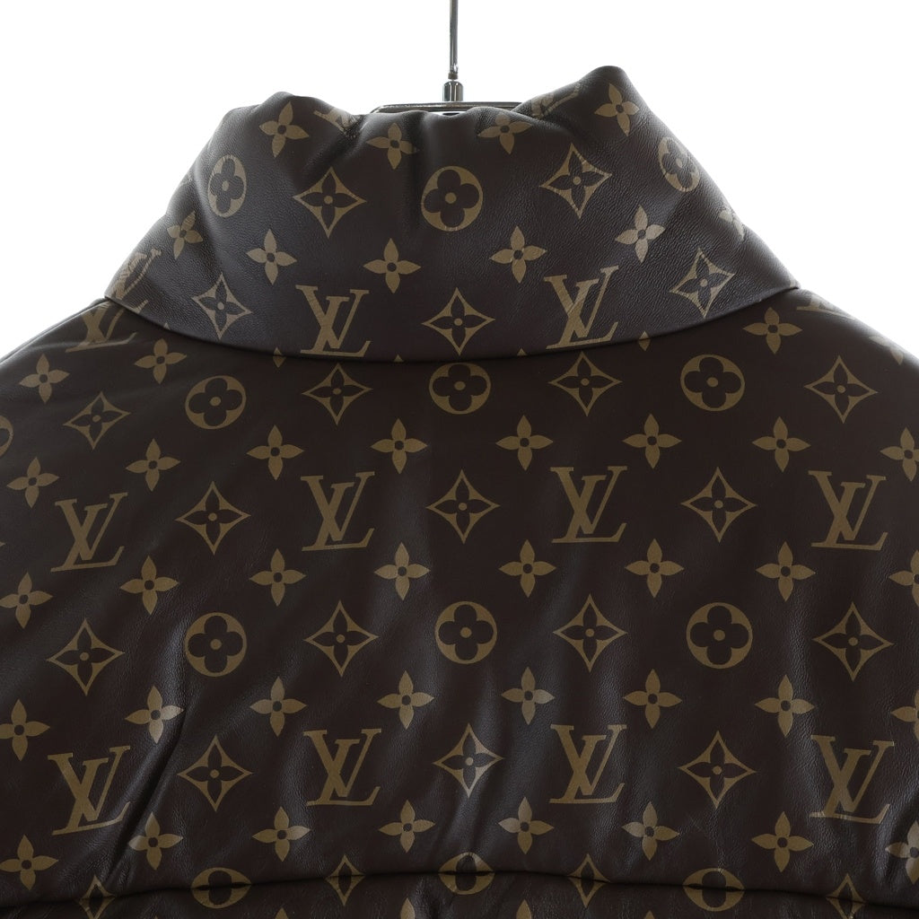 LOUIS VUITTON(ルイヴィトン) 26SS モノグラム レザー パッファージャケット ダウンジャケット 総柄 ラムレザー ジップアップ ブラウン 1AJVGQ RM261MPW2HUL92E