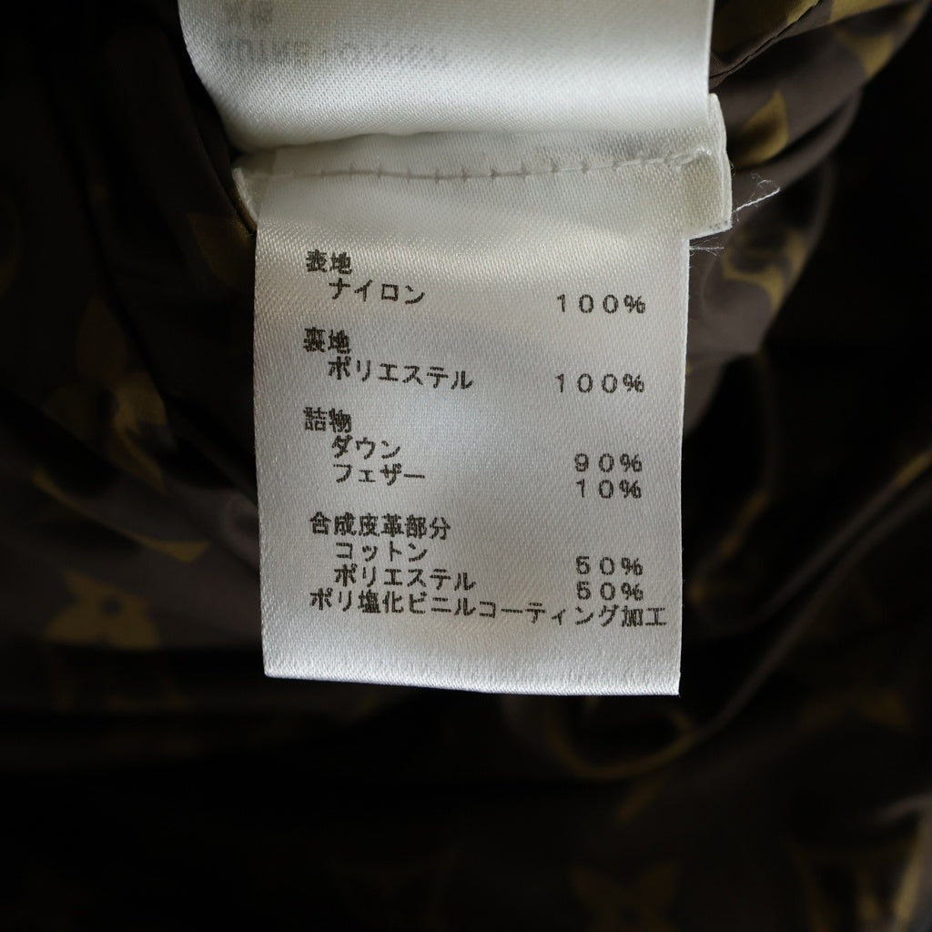 LOUIS VUITTON(ルイヴィトン) 23SS モノグラム ナイロン フーデッド ダウンジャケット ブラック 1AAIJF RW231W E54 FO レディース