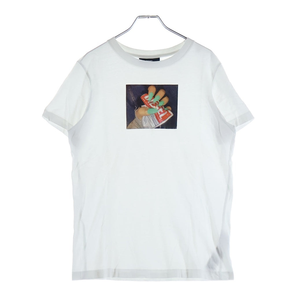 DIESEL(ディーゼル) T-JUST-A36 フロントプリントTシャツ カットソー ホワイト A04239 レディース