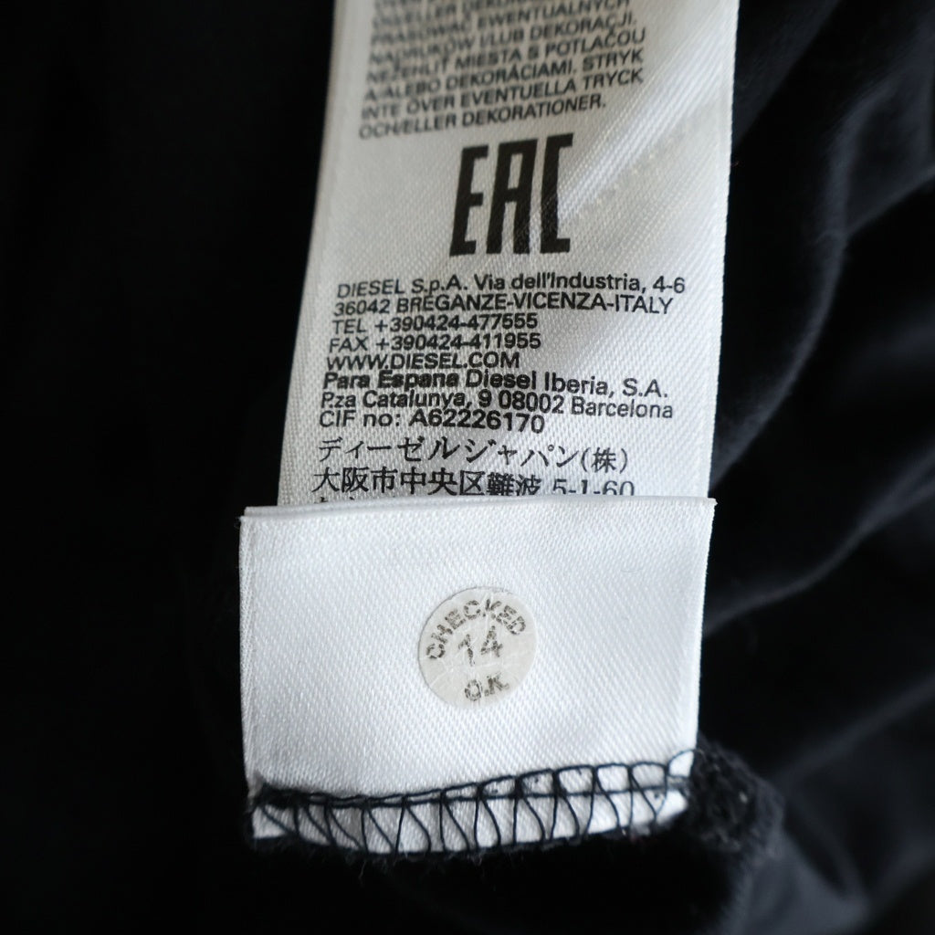 DIESEL(ディーゼル) T-Daria フロントプリント 半袖ロゴTシャツ カットソー ブラック A04179 レディース