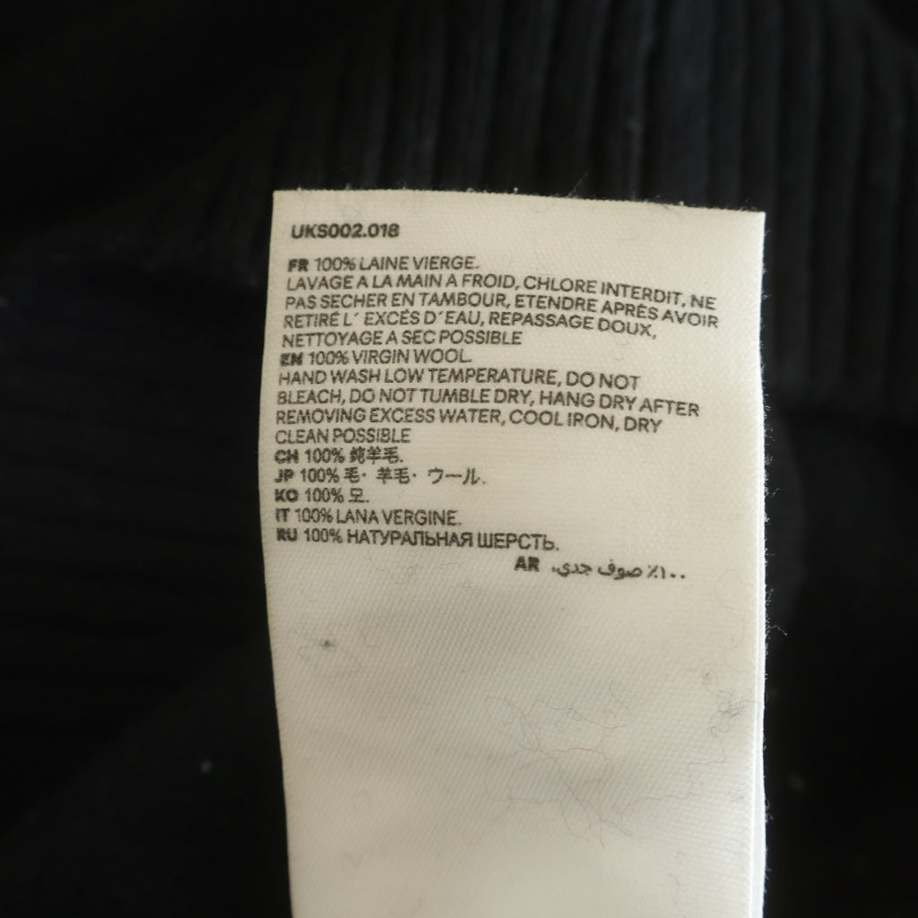 ami paris(アミパリス) ハートAロゴ クルーネックウールニット セーター ブラック UKS0002.018 レディース