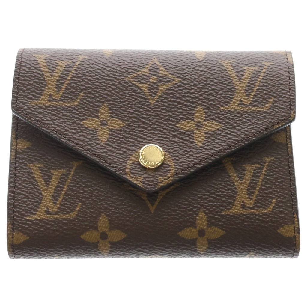 LOUIS VUITTON(ルイヴィトン) モノグラム ポルトフォイユ ヴィクトリーヌ 三つ折り財布 M62360 ブラウン/ローズバレリーヌ レディース