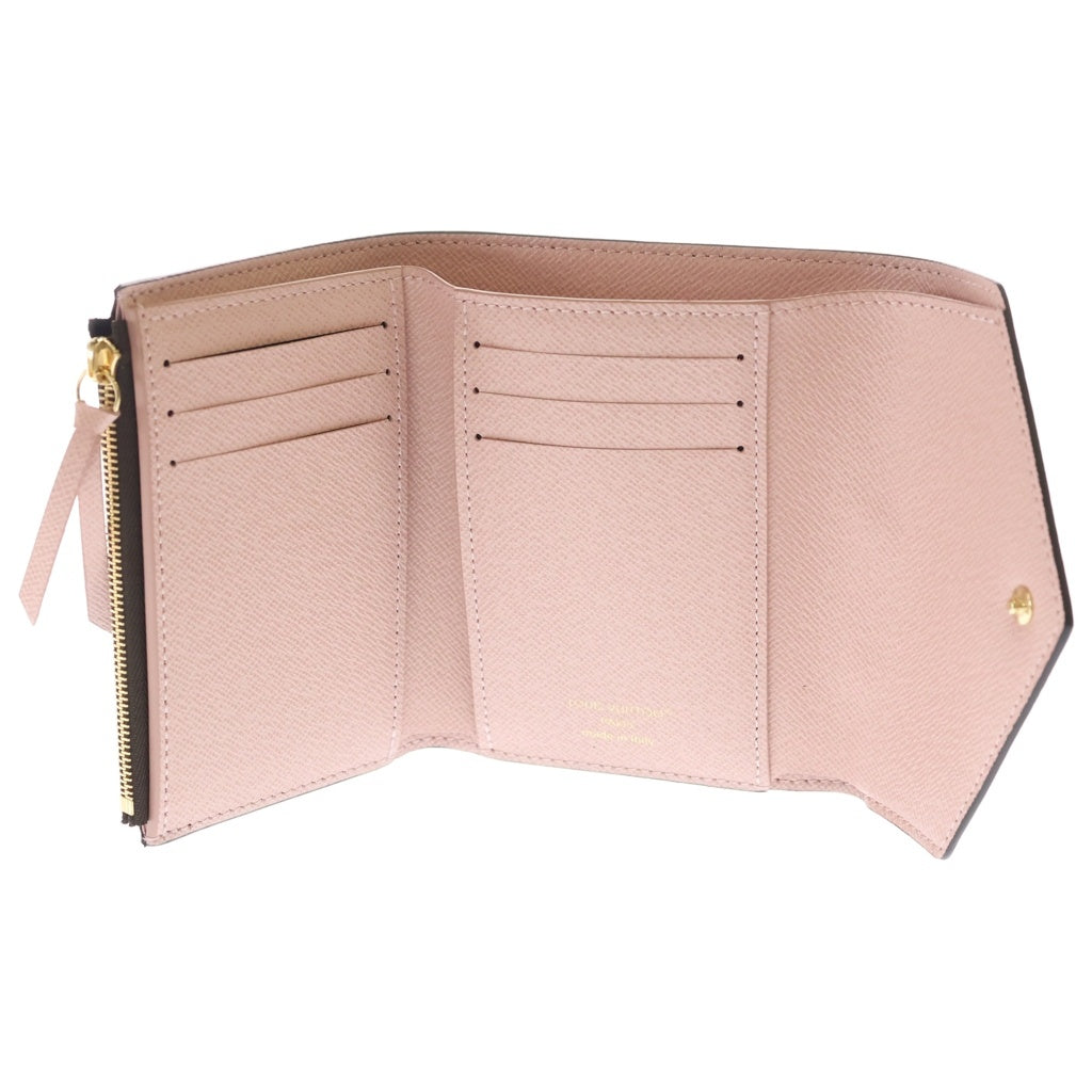 LOUIS VUITTON(ルイヴィトン) モノグラム ポルトフォイユ ヴィクトリーヌ 三つ折り財布 M62360 ブラウン/ローズバレリーヌ レディース