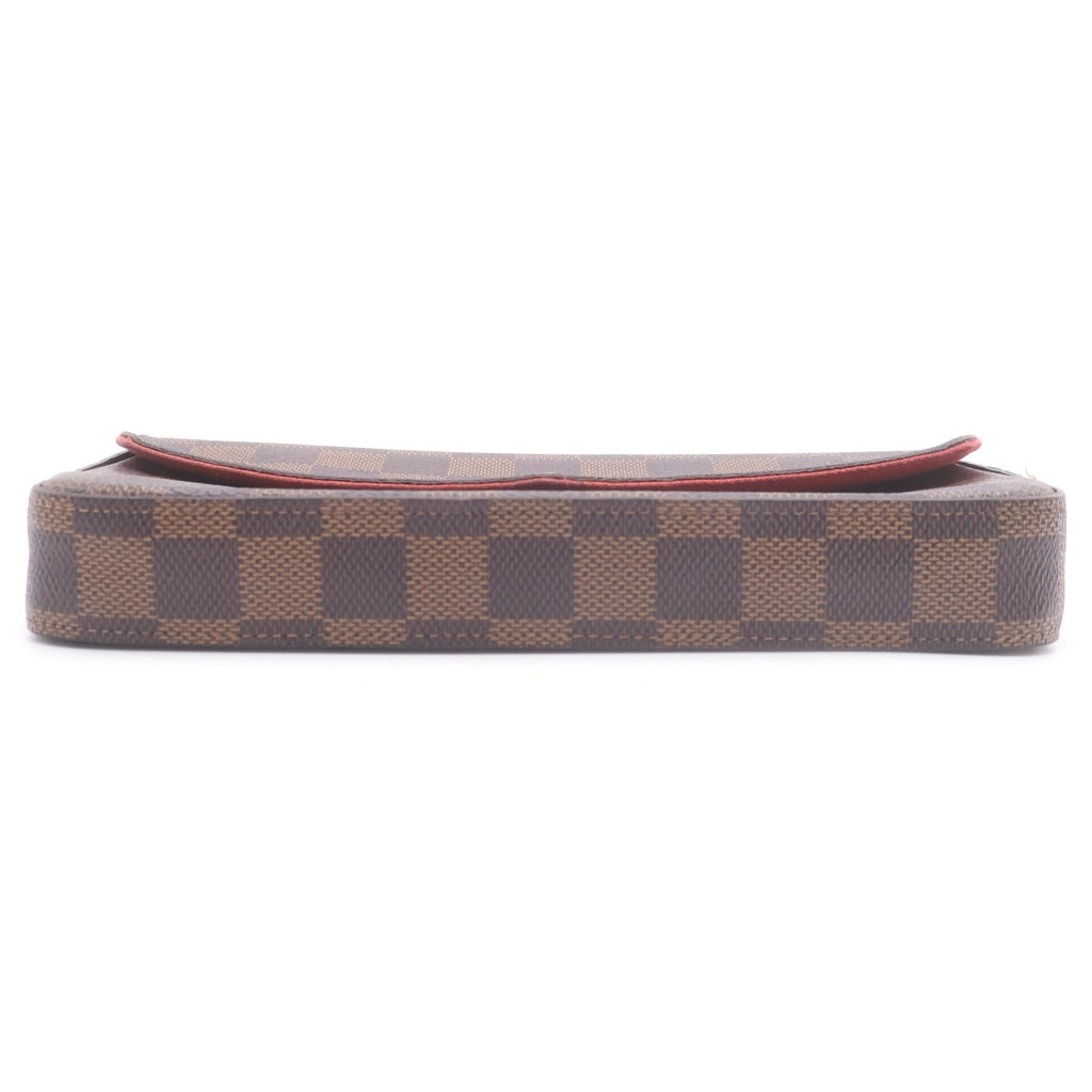 LOUIS VUITTON(ルイヴィトン) ダミエ ポシェットフェリシー PVCレザー ショルダーバッグ チェーンウォレット 財布 ブラウン N63032 レディース