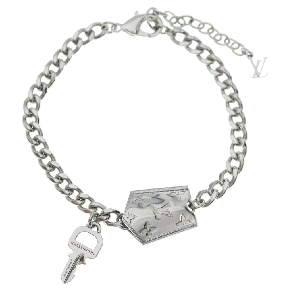 LOUIS VUITTON(ルイヴィトン) ブレスレット・LV タグ チェーン キー 鍵 クロシェット ブレスレット バングル M03861 シルバー レディース