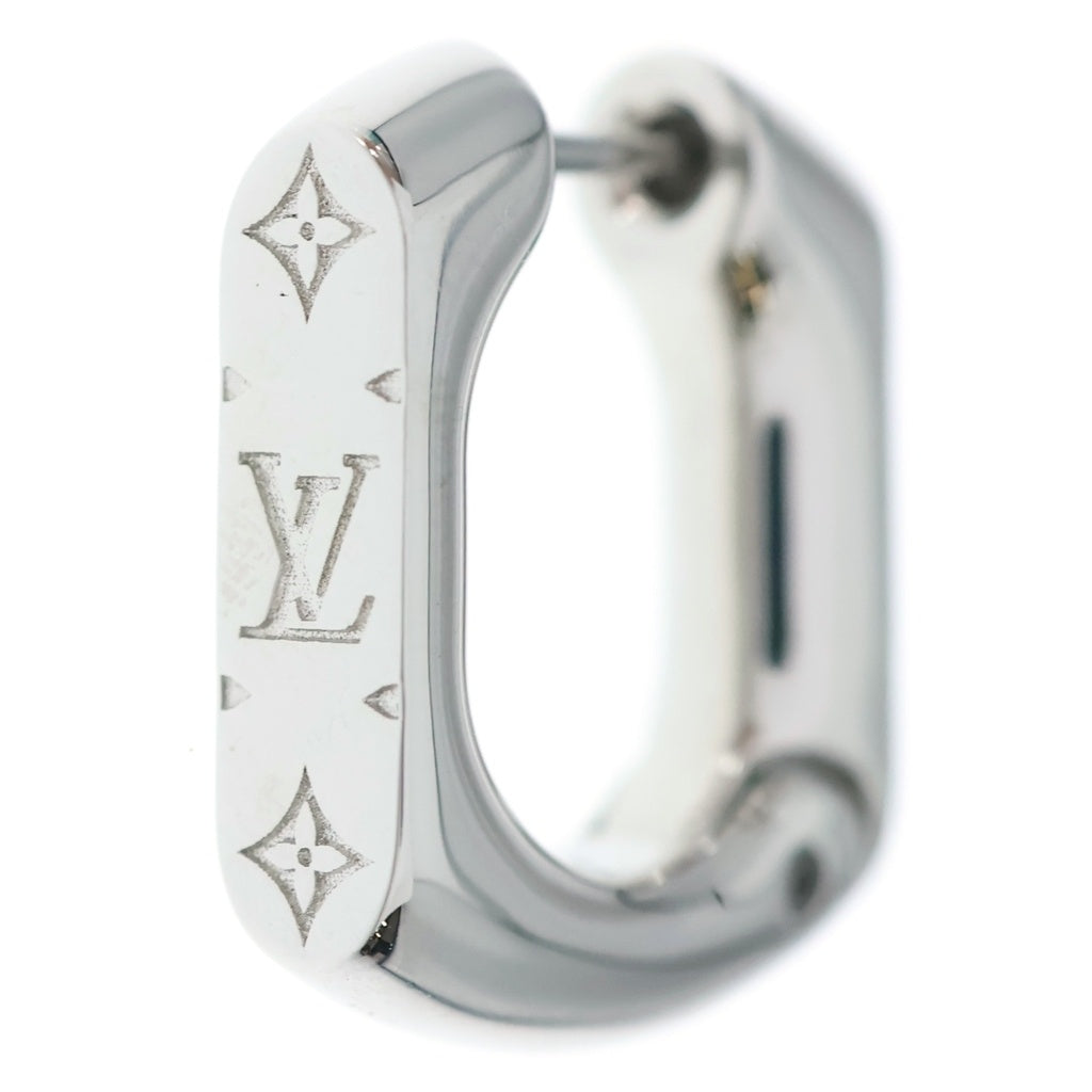 LOUIS VUITTON(ルイヴィトン) モノグラム チェーン フープ ピアス シルバー M02227 レディース