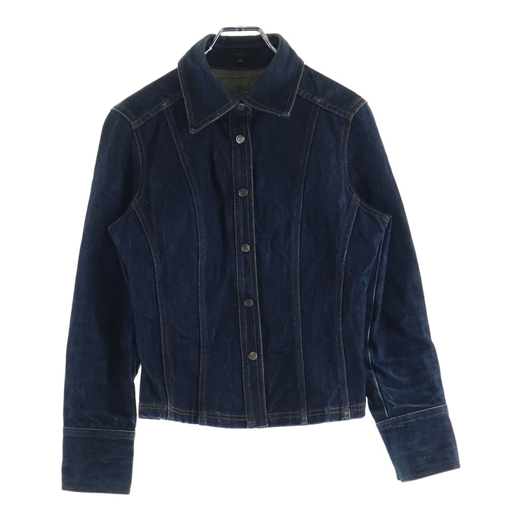 GUCCI(グッチ) Denim Shirt Jcket トムフォード期 デニムジャケット インディゴブルー #38 203-1267-7183 レディース