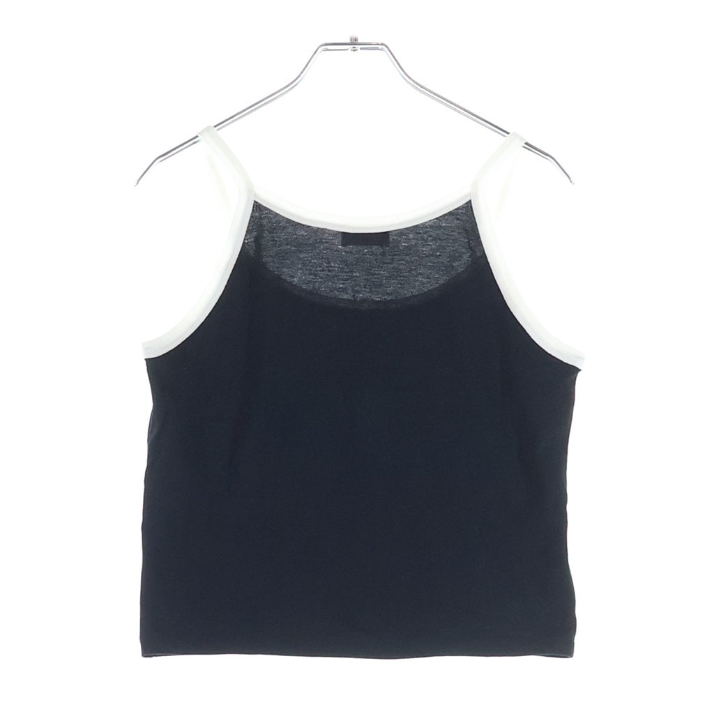 CELINE(セリーヌ) ユニバーシティ ロゴプリント コットンジャージー ノースリーブ タンクトップ ブラック レディース RX0AQ671Q.38AW