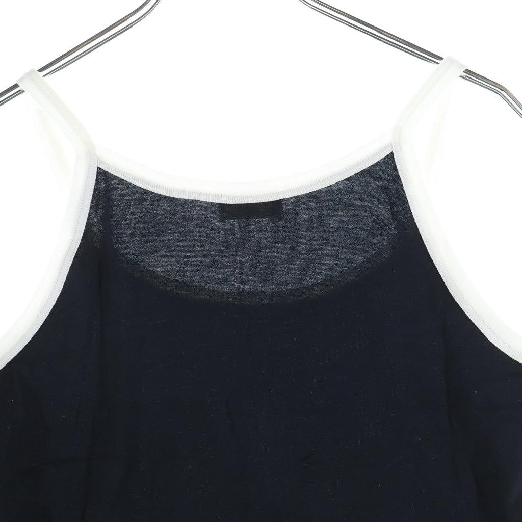 CELINE(セリーヌ) ユニバーシティ ロゴプリント コットンジャージー ノースリーブ タンクトップ ブラック レディース RX0AQ671Q.38AW