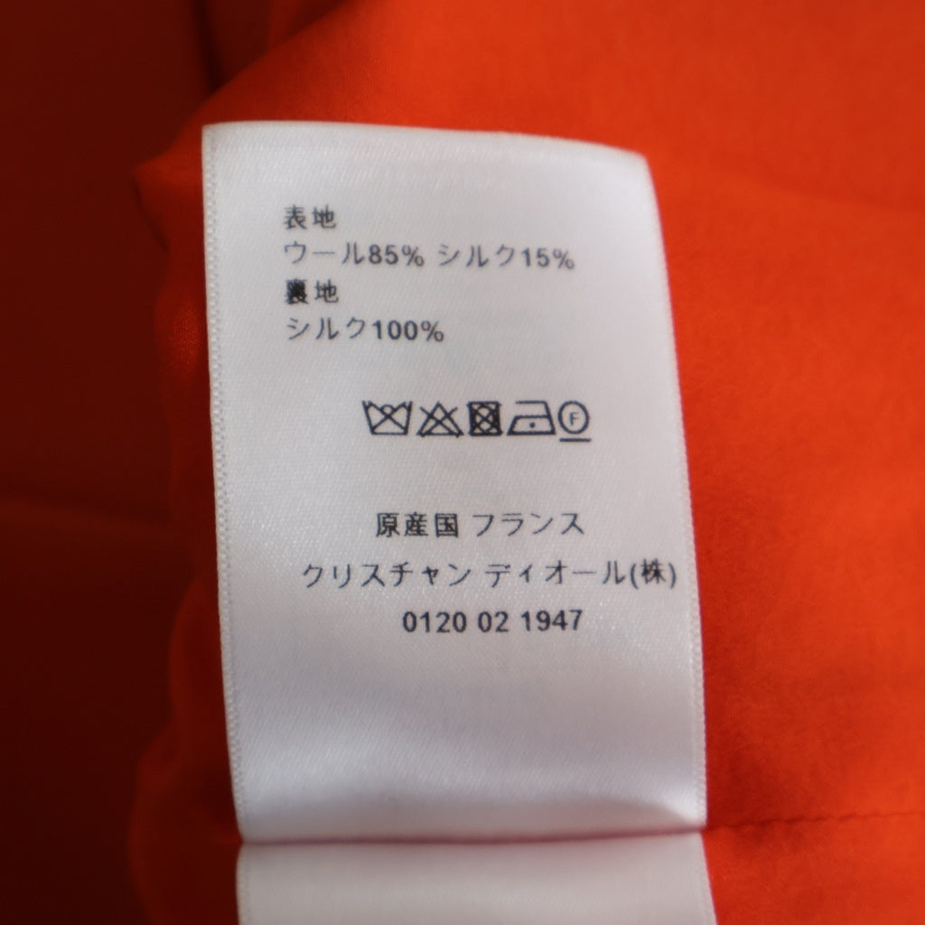 DIOR(ディオール) シルク混 ウール クロップド ジャケット オレンジ レディース 221V07A1162