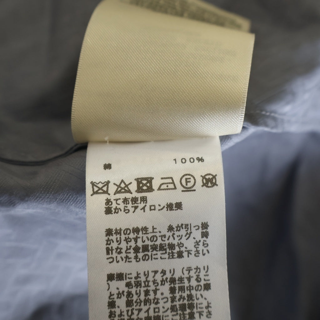 HERMES(エルメス) H総柄ジャガード スタンドカラー プルオーバー 5分袖 シャツ ワンピース グレー レディース