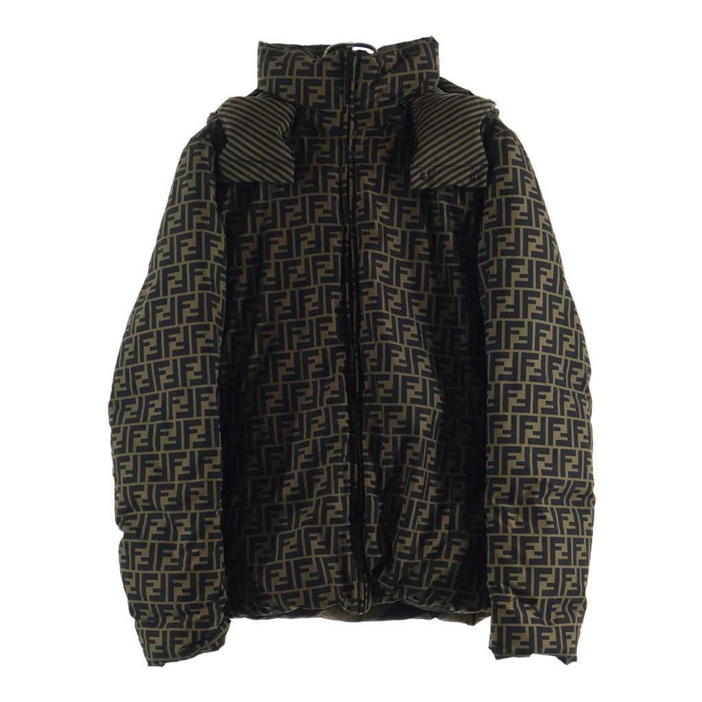 FENDI(フェンディ) ズッカ柄 ダウンジャケット リバーシブル ブラウン #46 FAA582A790