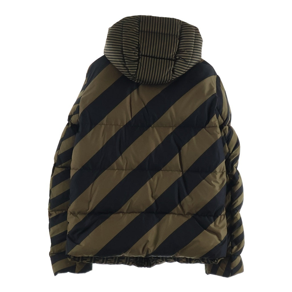 FENDI(フェンディ) ズッカ柄 ダウンジャケット リバーシブル ブラウン #46 FAA582A790