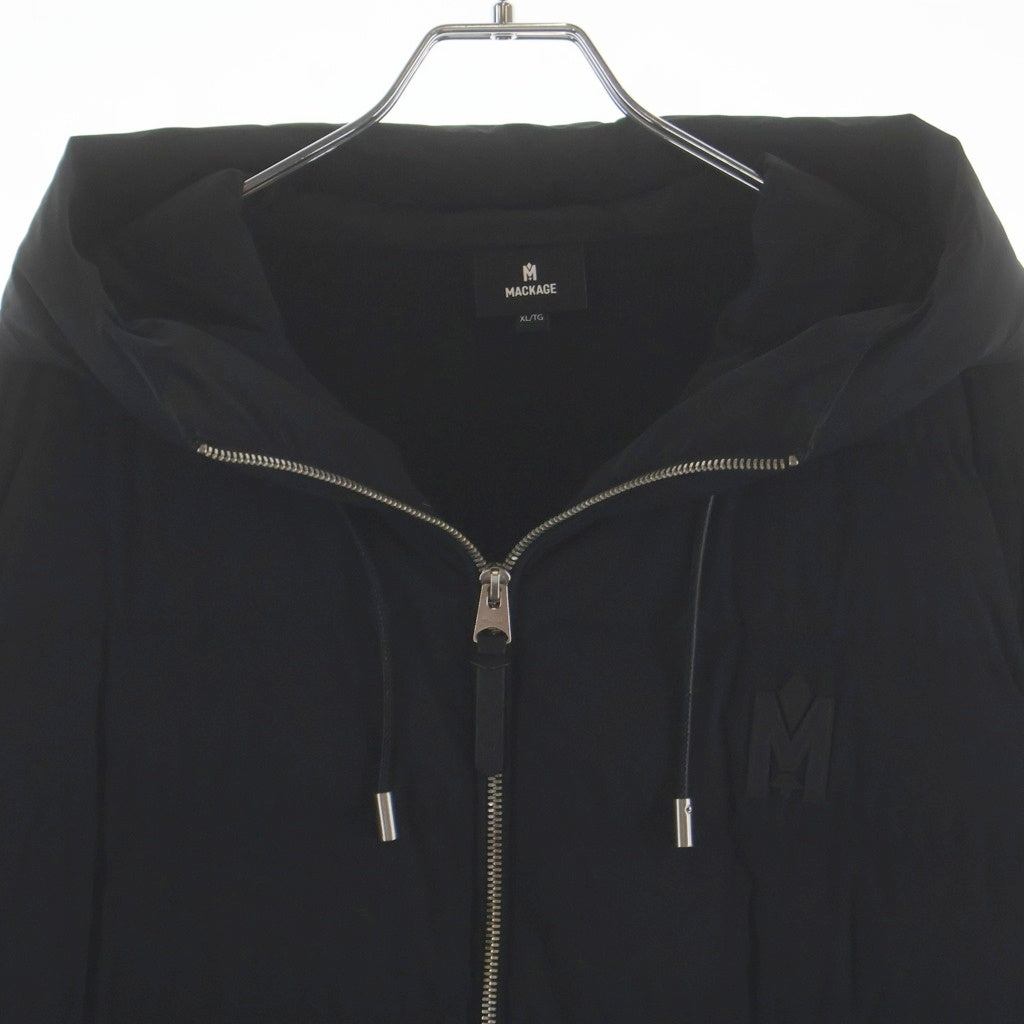 MACKAGE(マッカージュ) ハイブリット フーディダウンジャケット ナイロン ニット切替 ダウンジャケット ブラック #XL 10752231-5A